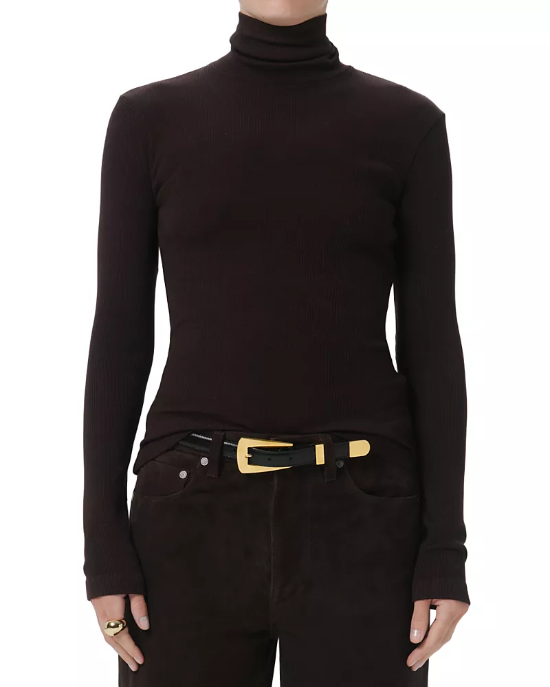 Citizens of Humanity Caradene Turtleneck Rib Knit Tee