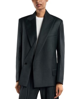 Victoria Beckham Sculptural Layered Wool Jacket