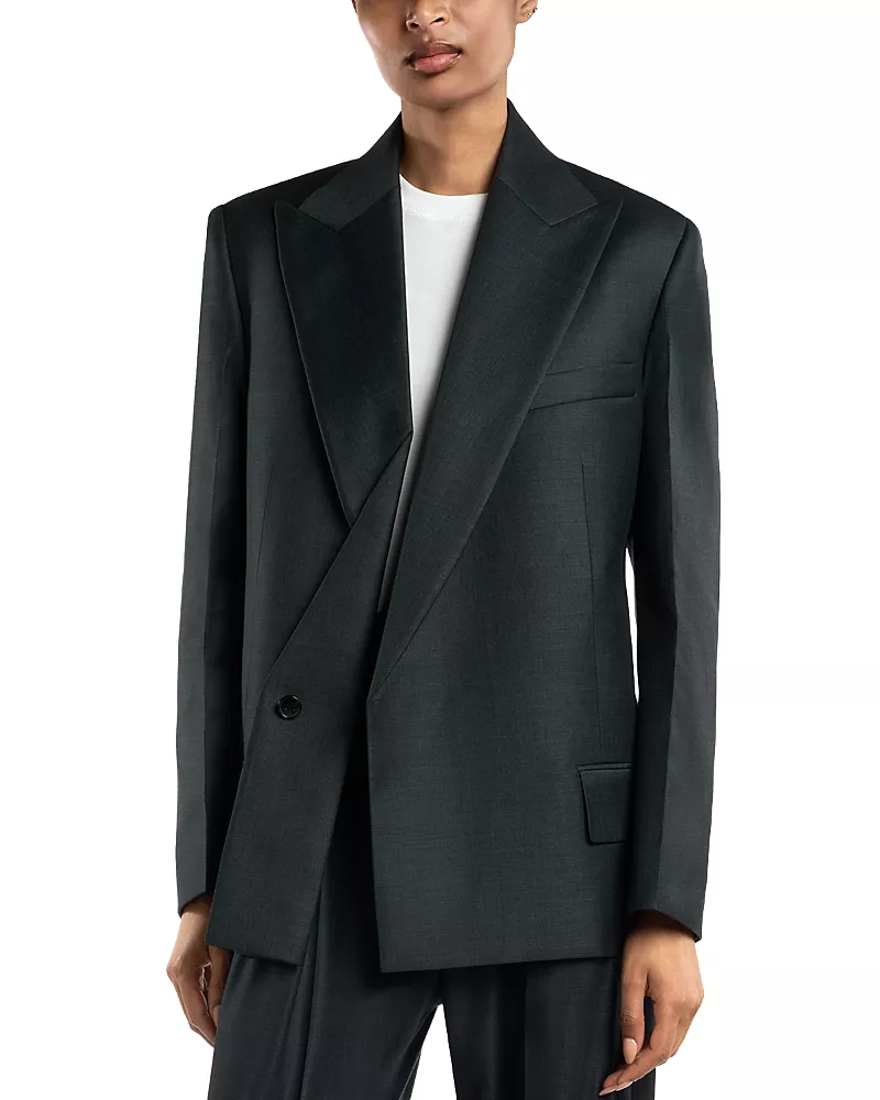 Victoria Beckham Sculptural Layered Wool Jacket