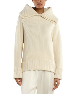 Wool-Blend Wide Collar Sweater