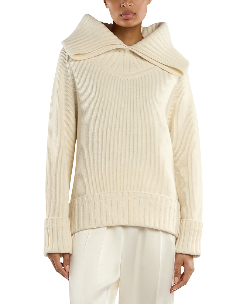 Victoria Beckham Wool-Blend Wide Collar Sweater