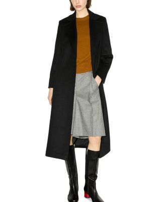 Longrun Wool Double Breasted Belted Coat