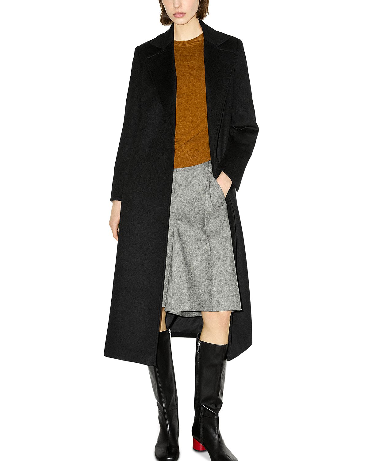 Max & Co. Longrun Wool Double Breasted Belted Coat