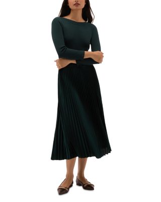 Petite Lucinda Mixed Media Midi Dress