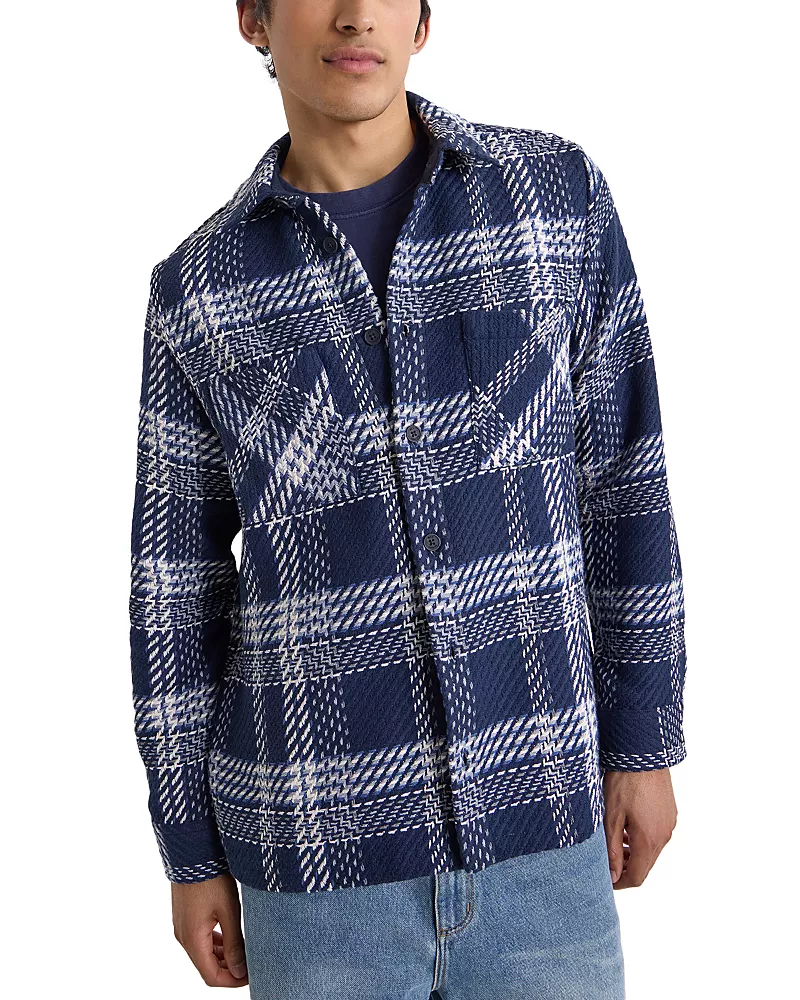 Wax London Whiting Plaid Weave Overshirt