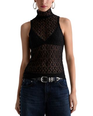 Faye Lace Sleeveless Turtleneck