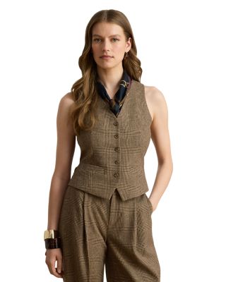 Glen Plaid Wool Twill Vest