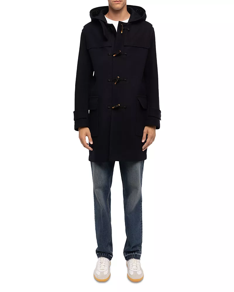 Zadig & Voltaire Mael Wool Blend Hooded Duffle Coat