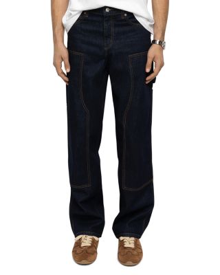 Perry Cotton Panel Denim Jeans in Brut