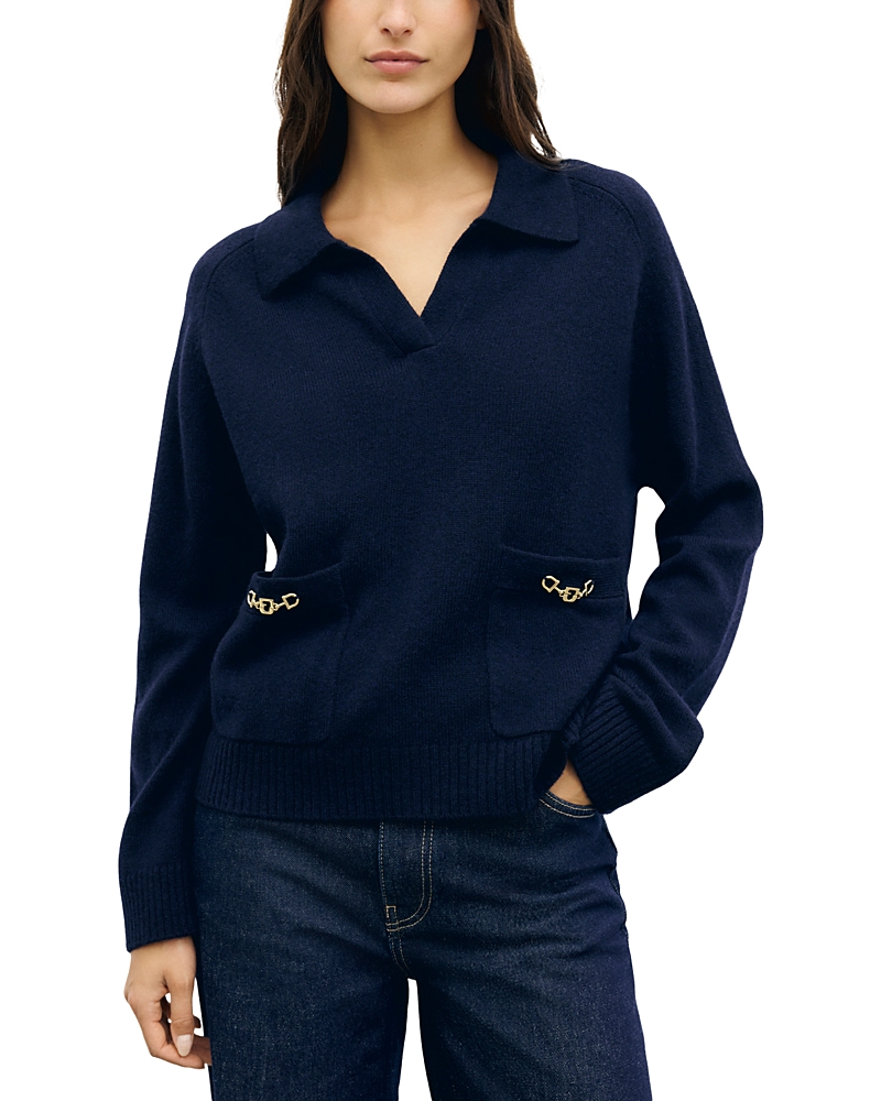 Gerard Darel Reni Wool Collared Sweater