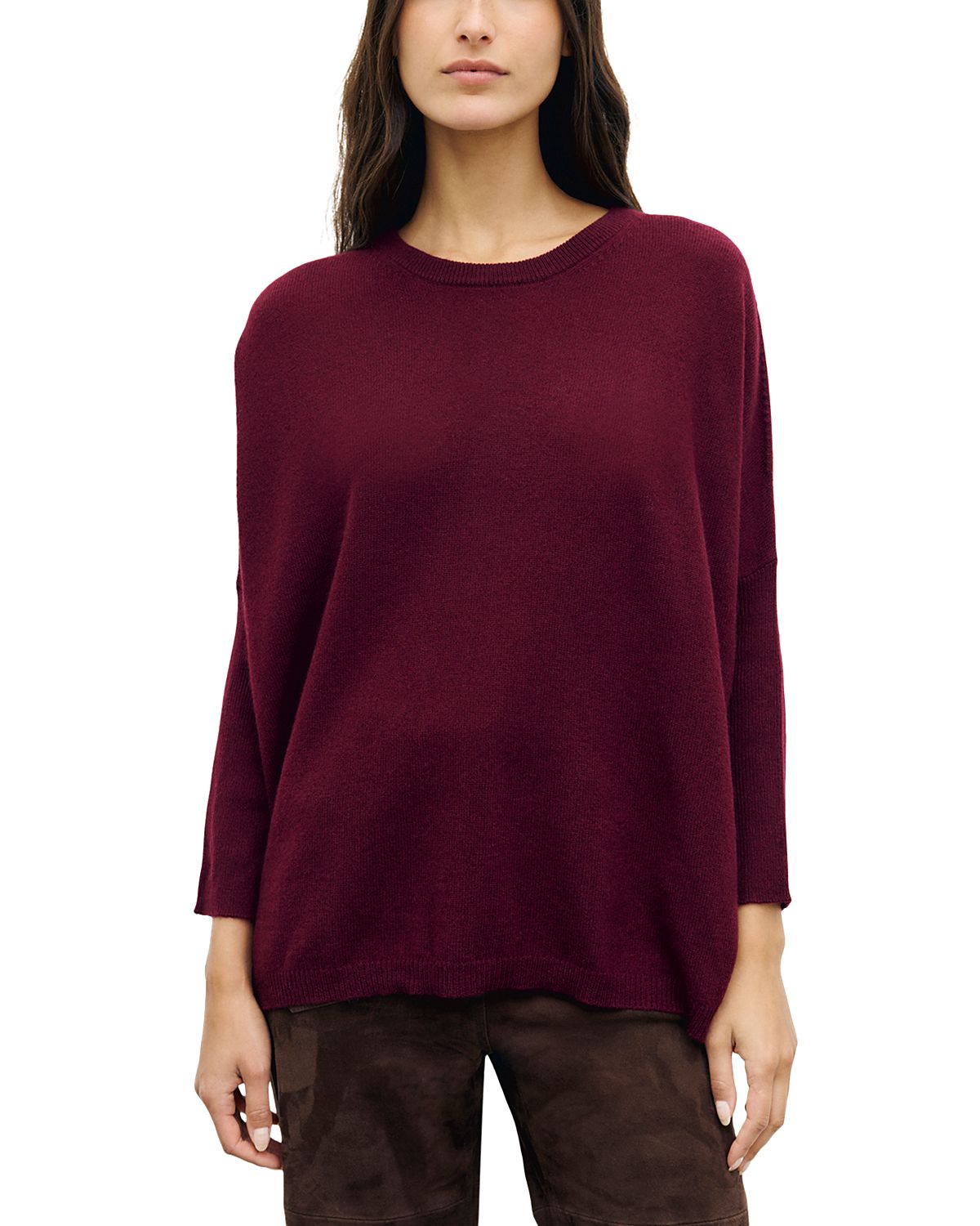 Gerard Darel Reta Cashmere Ribbed Sleeve Sweater