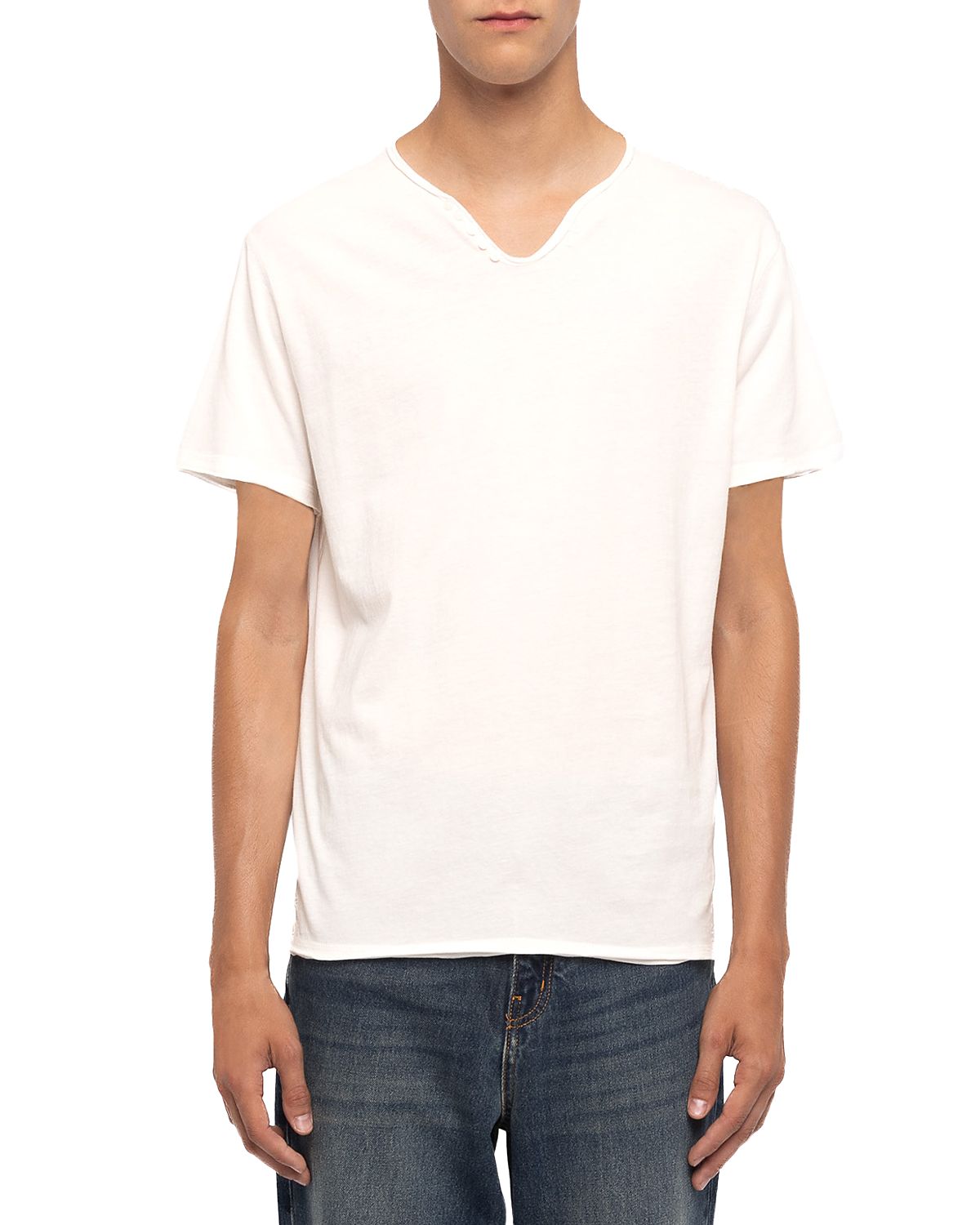 Zadig & Voltaire Monastir Cotton Logo Henley T-Shirt