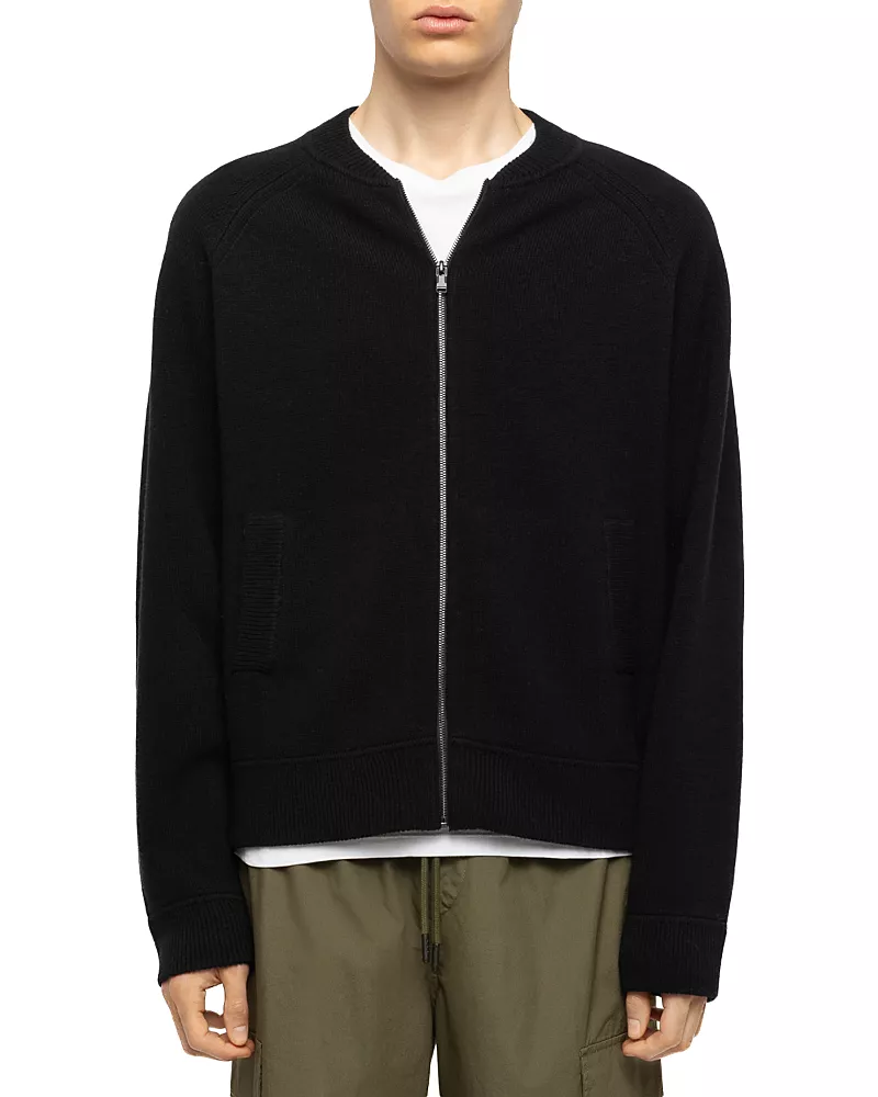 Zadig & Voltaire Gweno Wool & Cashmere Zip Bomber Sweater