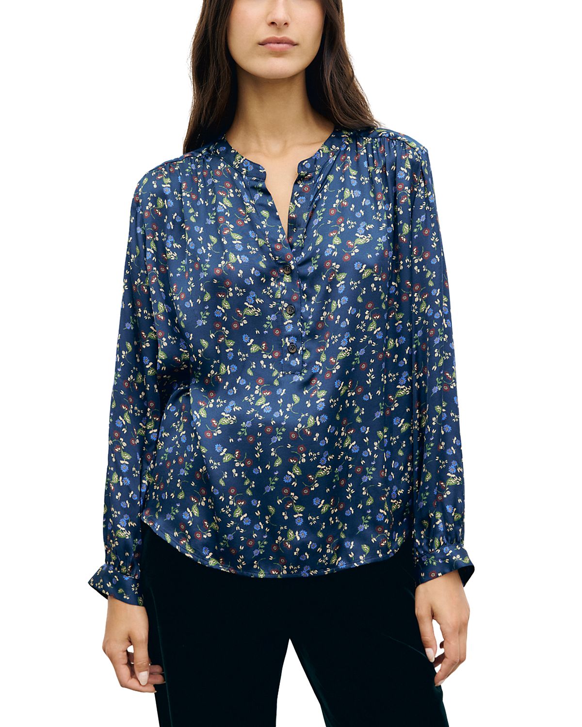 Gerard Darel Lolita Button Front Blouse
