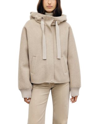 Anor Wool-Blend Hooded Coat