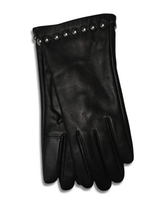 Studded Tech Leather Gloves