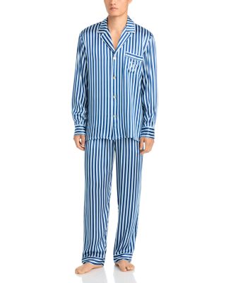 x Bloomingdale's Silk Stripe Pajama Set - Exclusive
