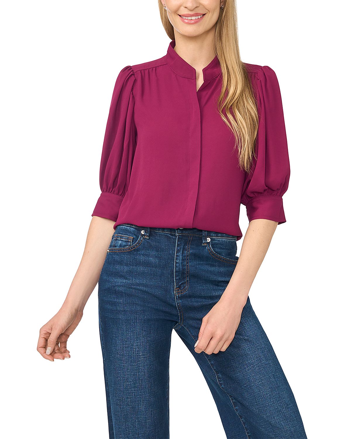 CeCe Open Collar Top