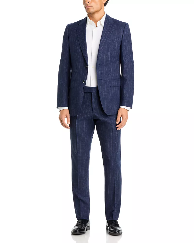 Boss Huge Pinstripe Wool Blend Slim Fit Suit