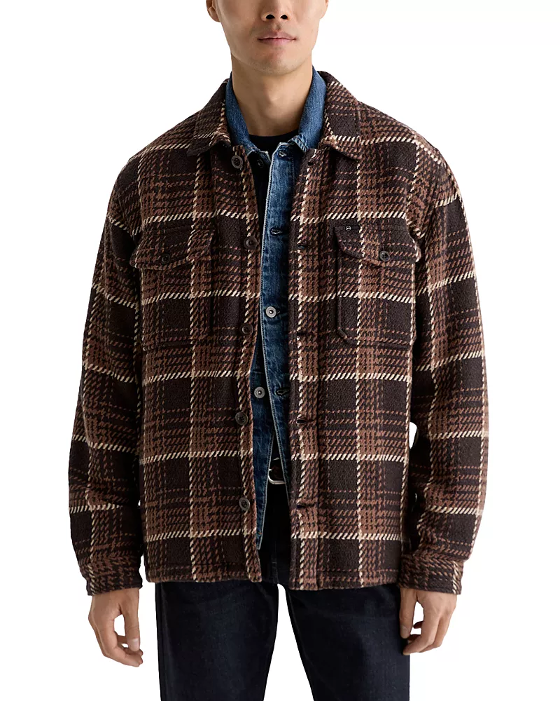 Ag Grant Cotton Plaid Pocket Overshirt