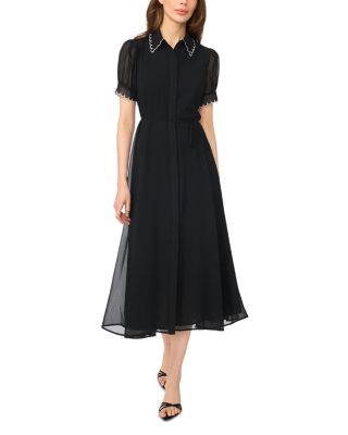 Scallop Edge Midi Shirtdress