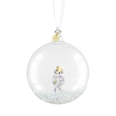 Annual Edition Crystal Ball Snowman Ornament