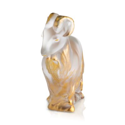 Gold Stamped Goat Figurine