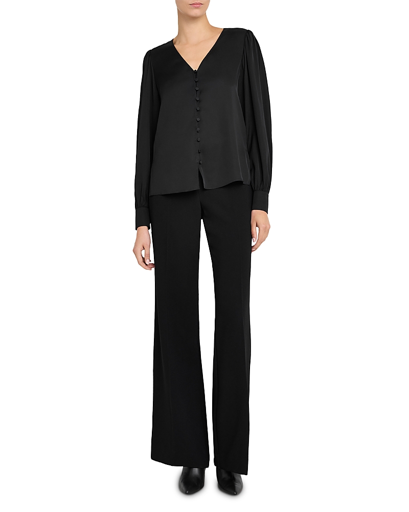 Kobi Halperin Maren Silk Stretch V Neck Blouse