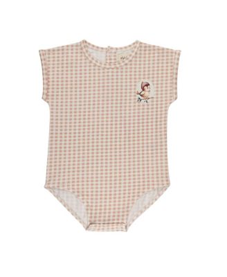 Unisex Gingham Owl Collection Romper - Baby