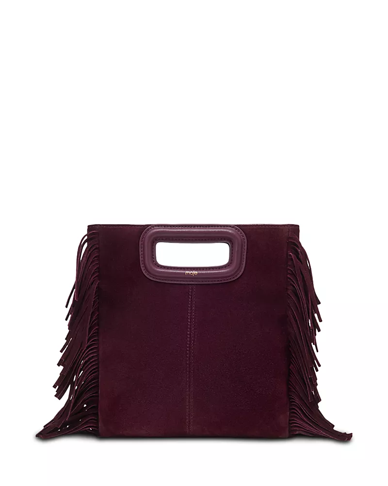 Maje M Fringed Suede Crossbody Bag