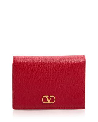 VLogo Grained Leather Wallet