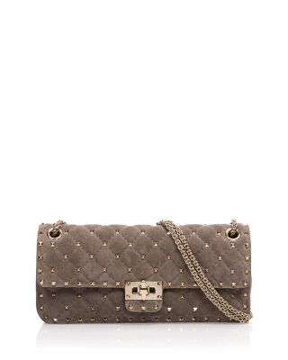 Rockstud Small Suede Shoulder Bag