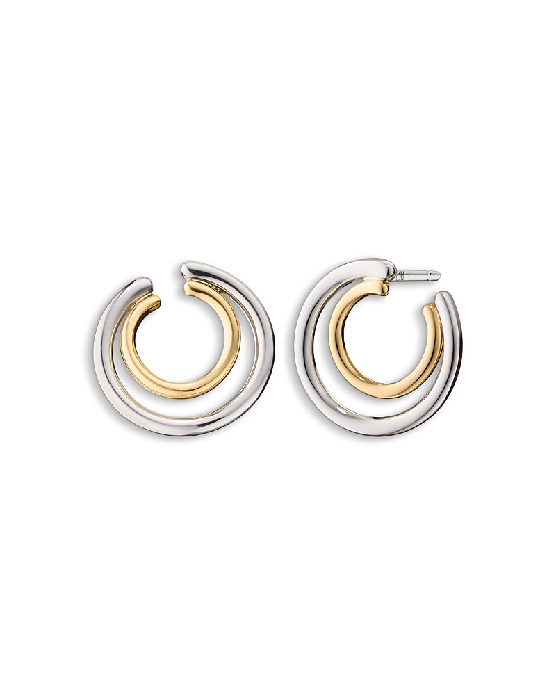 Monica Rich Kosann 18K Yellow Gold & Sterling Silver Sun Moon & Stars Midi Double Galaxy Wrap Hoop Earrings · OS