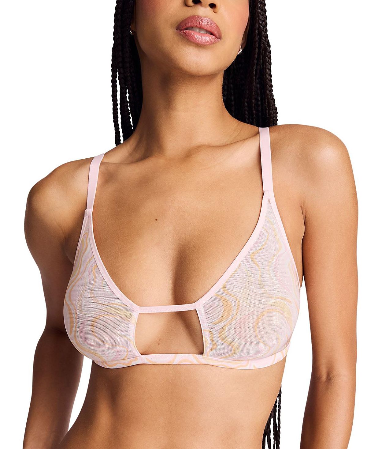 Negative Sieve Cutout Bra