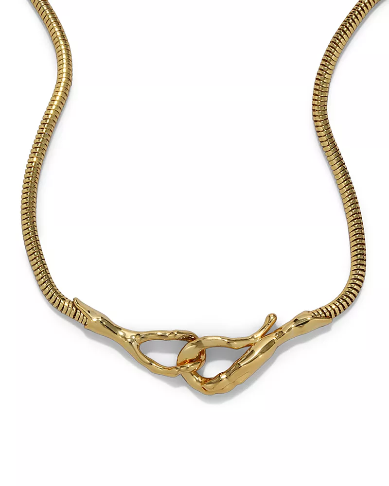 Alexis Bittar Molten Hook Choker Necklace, 15.5
