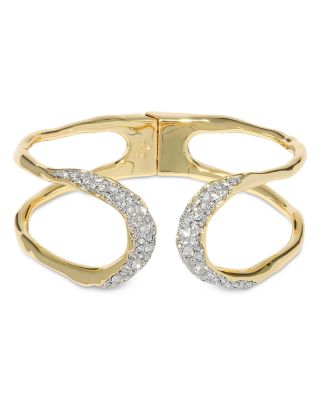 Solanales Crystal Orbiting Cuff Bracelet   