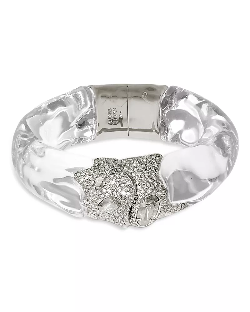 Alexis Bittar Silverlake Crystal & Lucite Bangle Bracelet
