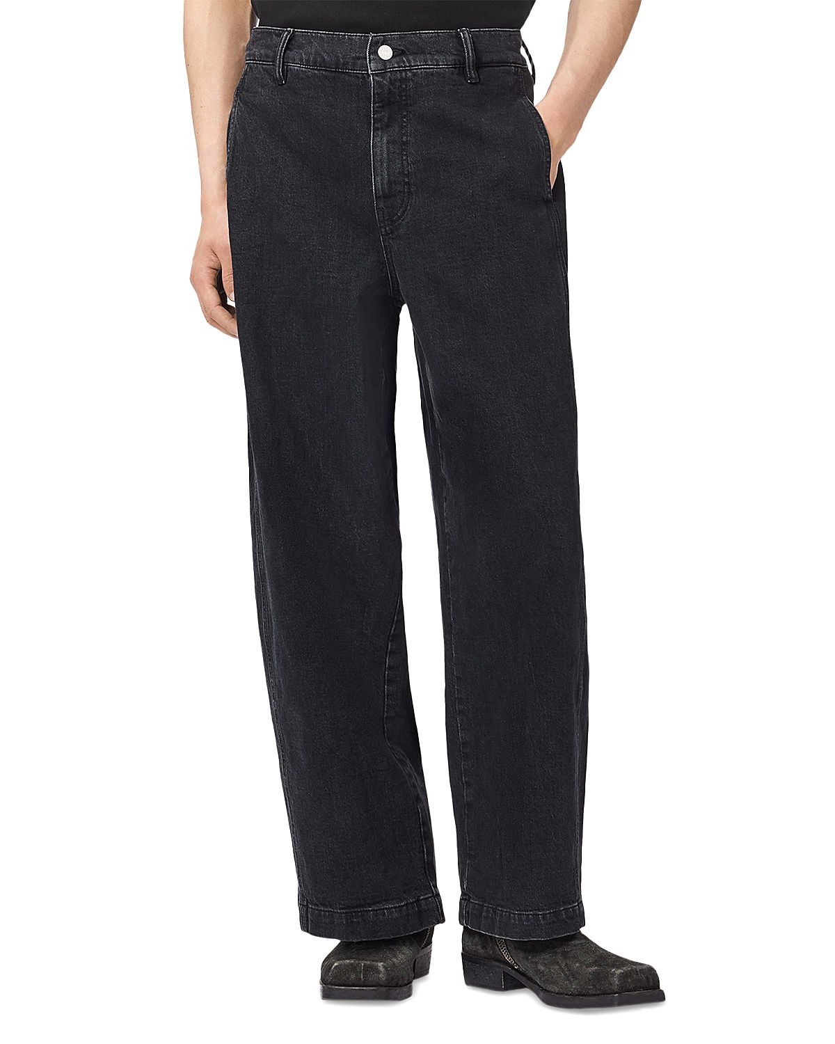 Allsaints Raafi Cotton Blend Relaxed Barrel Leg 29.9 Jeans