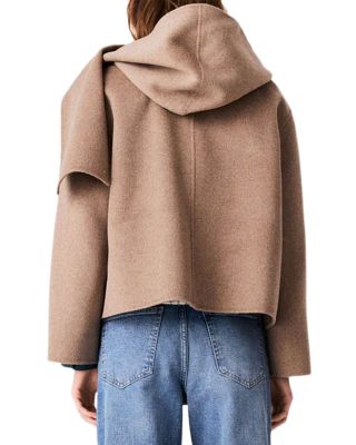 Genest Wool Blend Hooded Short Coat - thumbnail 3