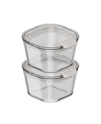  Press XS Glass Food Storage Container, 2 Pack
