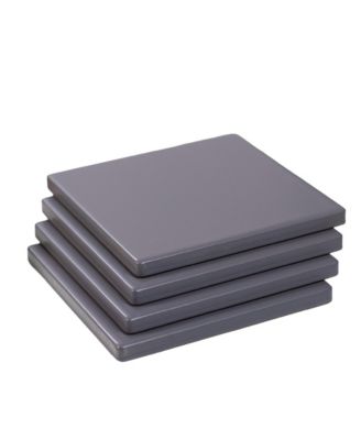  Glazed Cordierite Square Pizza Stone 4 Piece Set