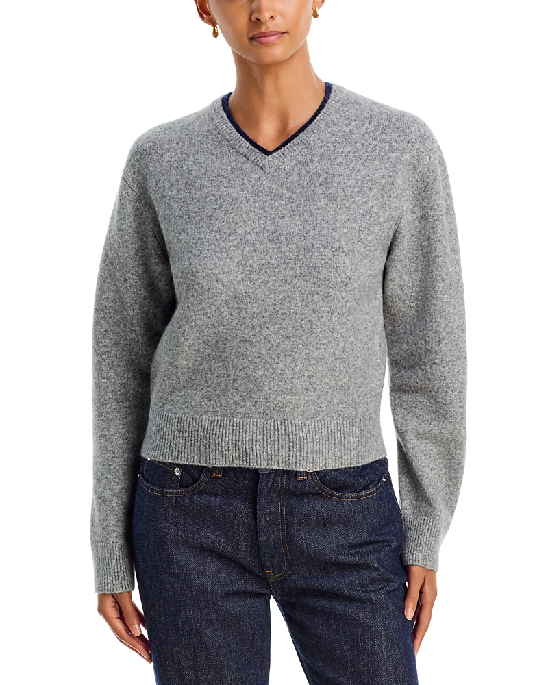 525 America Sloane High V Neck Sweater