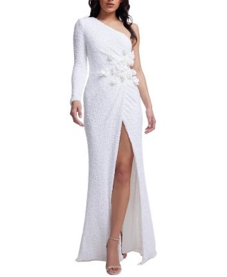  Francis One Shoulder Boucle 3D Floral Gown