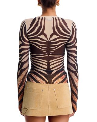Kaylee Crewneck Mesh Top - thumbnail 3