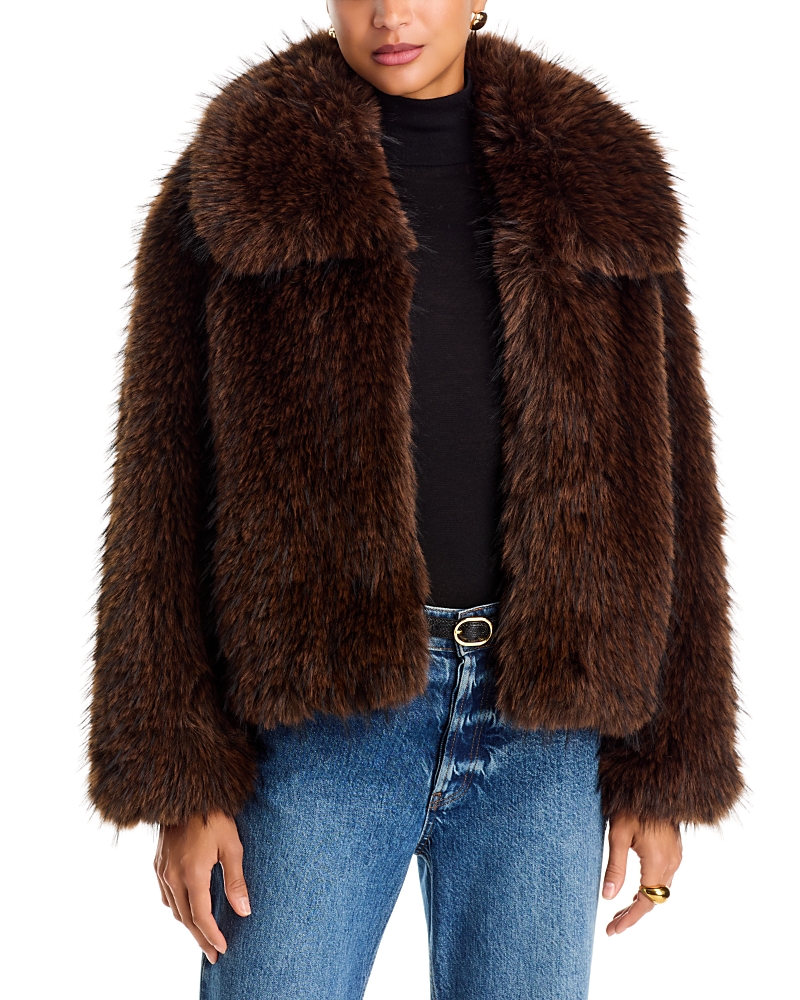 Love Token Plush Faux Fur Jacket