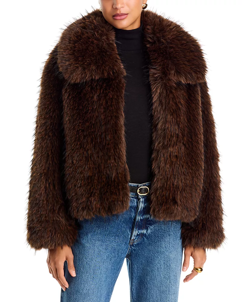 Love Token Plush Faux Fur Jacket