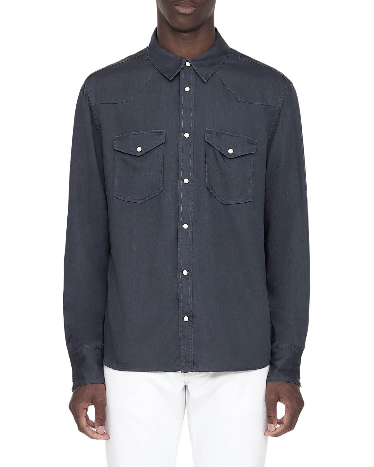 Allsaints Hanway Western Point Collar Pocket Shirt