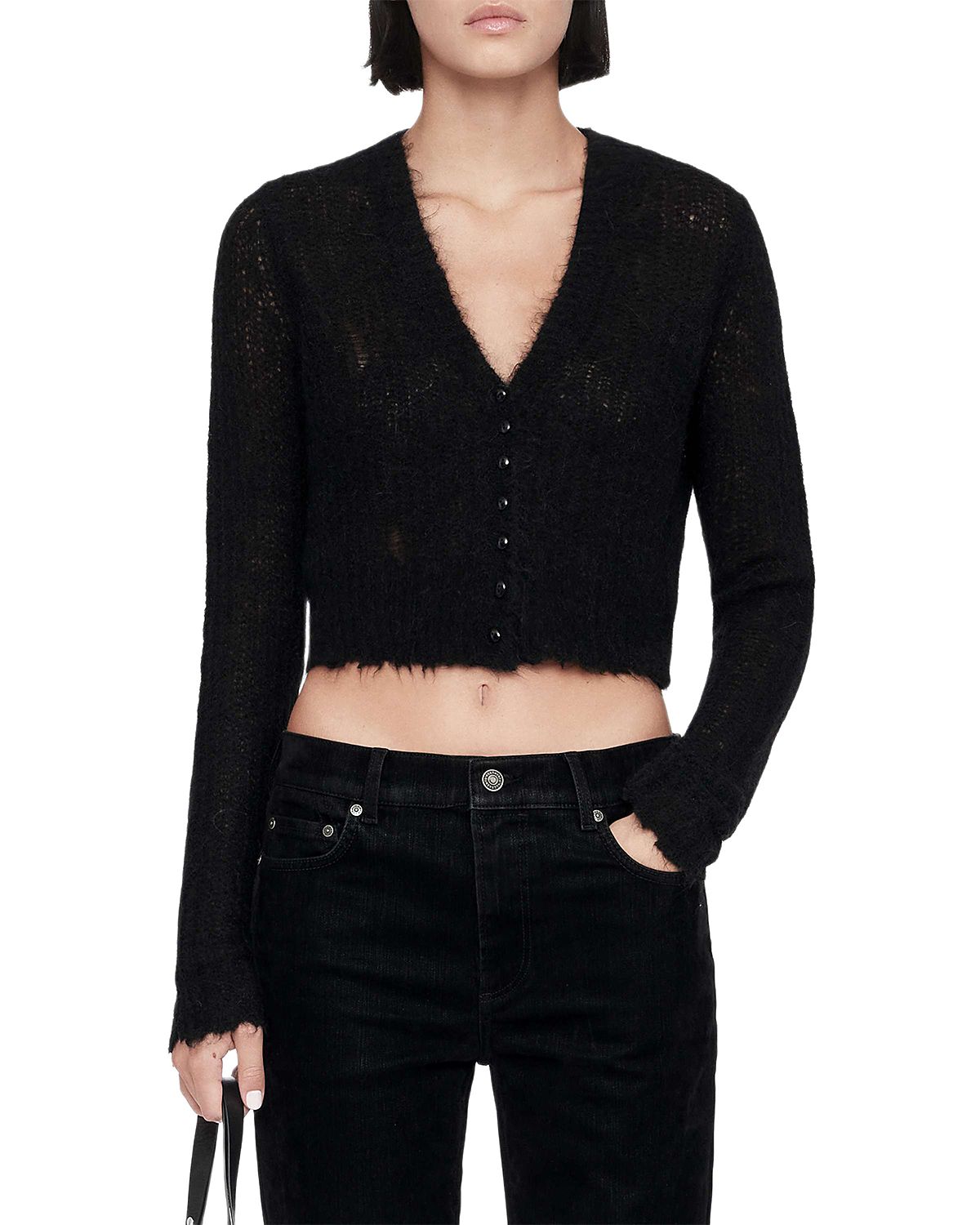 Allsaints Mabel V Neck Cardigan Sweater