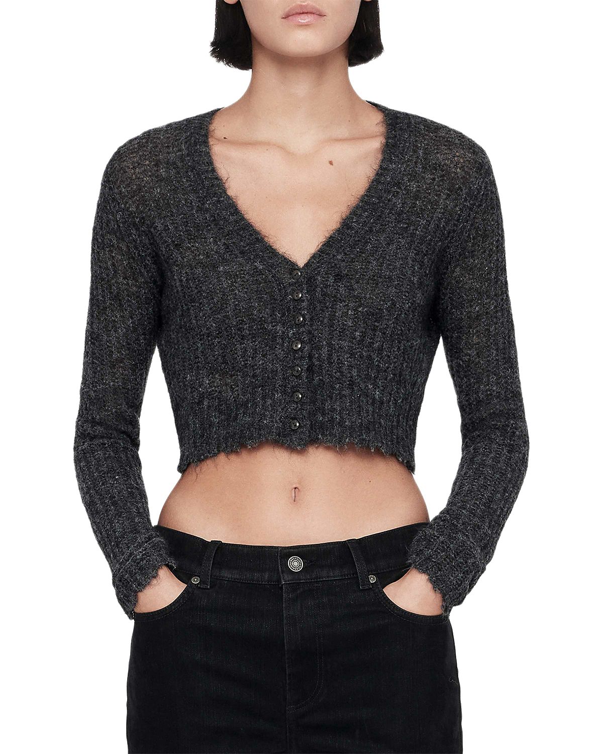 Allsaints Mabel V Neck Cardigan Sweater