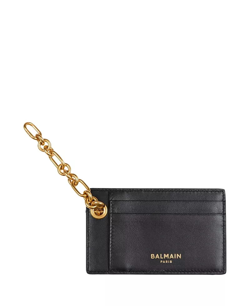Balmain Pulse Card Holder in Monogram Jacquard